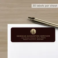 Burgundy Address Label with Logo