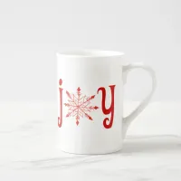 Red Snowflake Joy Mug