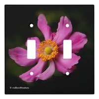 Pink "Prinz Heinrich" Japanese Anemone Flower Light Switch Cover