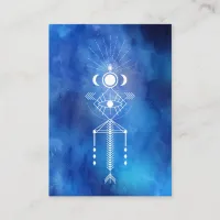 *~* Sacred Watercolor Shaman Primal Aztec Primal Business Card