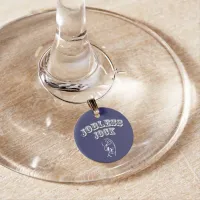 ID tag 'Jobless Jock' Wine Glass Charm