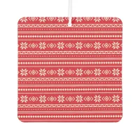 Festive Red Snowflake Nordic Holiday Photo Air Freshener