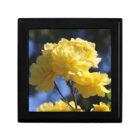 Golden Yellow Flowers Pretty Roses Photo Gift Box