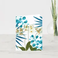 Abstract Botanical Blank Note Card Stationery