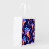 Colorful Under the Sea Jellyfish | Grocery Bag