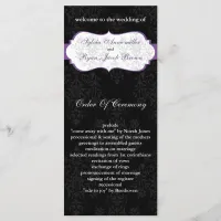 purple black Wedding program