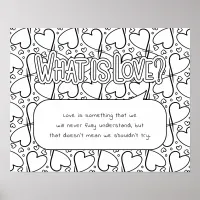 What is Love Coloring Poster