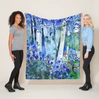 Blue Forest Fleece Blanket