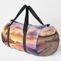 Watercolor Sketch Maui Hawaii Colorful | Duffle Bag