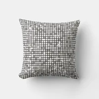 Mosaic Squares Silver SSTX Throw Pillow