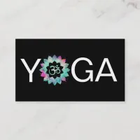*~* Yoga OM  Aum Mandala Lotus Teacher Instructor Business Card