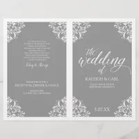 Elegant Wedding Program Booklet - Nadine (Gray)