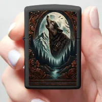 Wolf's Moonlight Serenade Zippo Lighter