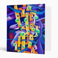 Abstract cubes purple binder