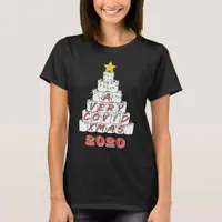 Quarantine Christmas Funny COVID Toilet Paper Tree T-Shirt