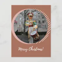 Merry Christmas NYC Rockefeller Plaza Drummer Boy Postcard