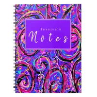 Messy Thing Called Life Abstract Art Swirls  Notebook