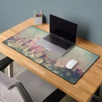 Dreamy Seattle Skyline and Space Needle Desk Mat