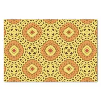 Elegant Yellow & Orange Mosaic Geometric Pattern Tissue Paper