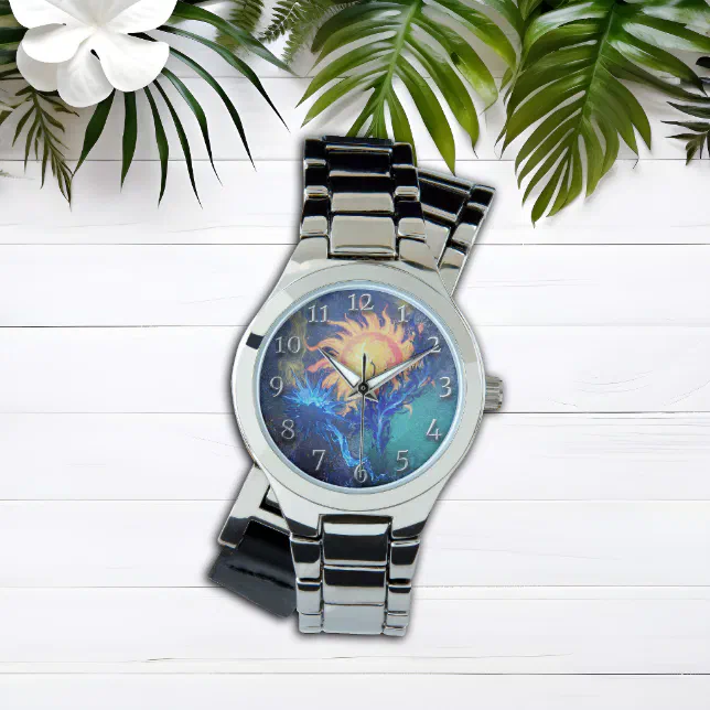 Abstract Luminescence Timepiece Watch