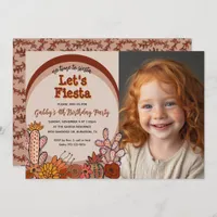 Whimsical Cactus Flowers Retro Fiesta Kid Birthday Invitation