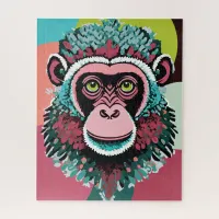 Colorful Monkey Portrait Jigsaw Puzzle