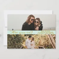 Mint Green Simple Script Two Photo Gallery QR CODE Save The Date