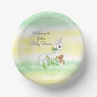 Llama and Teddy Bear Themed Baby Shower Paper Bowls