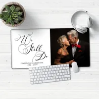 Elegant Wedding Anniversary Vow Renewal Desk Mat