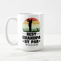 Retro Best Grandpa By Par Golf  | Grandparents day Coffee Mug