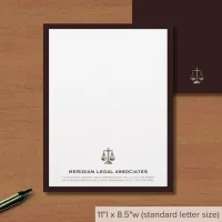 Elegant Scales of Justice Logo Letterhead