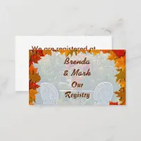 Autumn Leaves and Meadow of Love Registry Card