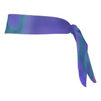 Geometric Harmony in Blues and Purples Tie Headband