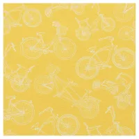 Vintage Yellow Bicycle Pattern Fabric