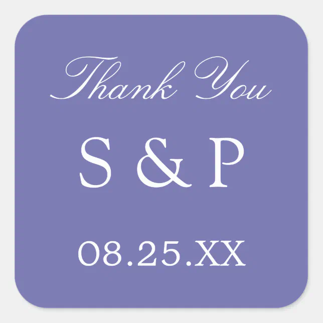 Lavender Wedding Favor Thank You Sticker