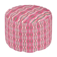 ... Brights Red Stipe Round Pouf