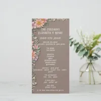 Whimsical Wildflower Wedding Ceremony Invitation