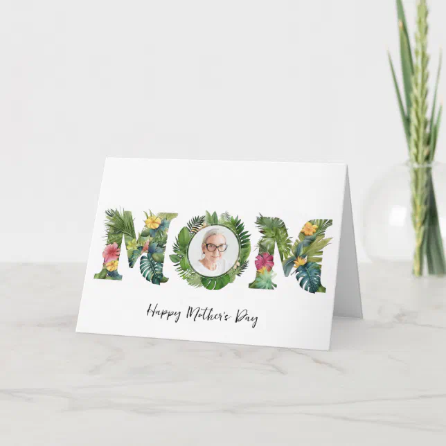 MOM Tropical Picture Frame | Mother's Day Card