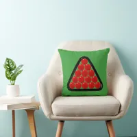 Snooker Balls in Triangle, Fun Billiards Throw Pillow