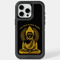 Golden Buddha Sculpture in Serene Meditation Pose iPhone 15 Pro Max Case