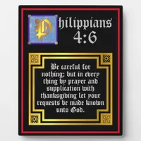 Thanksgiving Blessing Philippians 4:6 Bible Verse Plaque