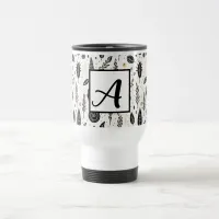 Boho Basic Black and White Travel Mug