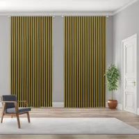 Elegant Gold and Black Striped Curtains