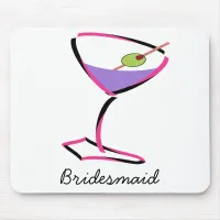 funky pink martini mouse pad