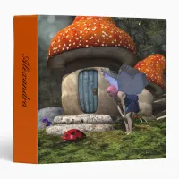 Cute Pink-Haired Fairy Meets Ladybug 3 Ring Binder