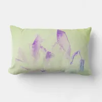 *~* Abstract Modern Watercolor Crystals New Age Lumbar Pillow