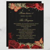 Red Roses 18 Candles and Roses Ceremony Program