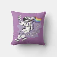 Proud To Be Myself Astronaut  Throw Pillow