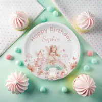 Rainbow Fairy Girl Magic Teapot Birthday Paper Plates