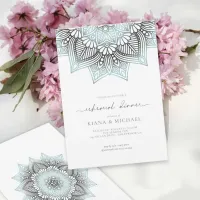 Mandala Lace Rev Rehearsal Dinner Lt. Blue ID968 Invitation